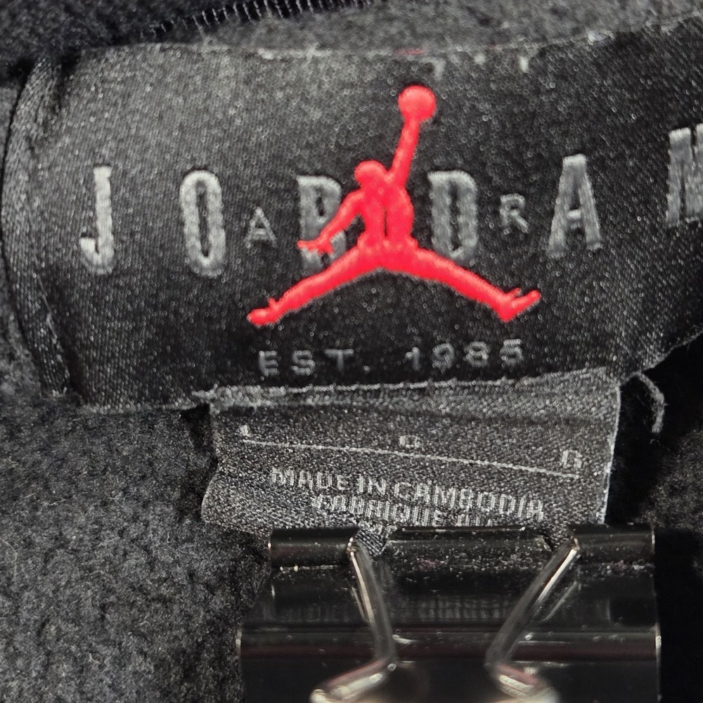 Jordan Hoodie Sweatshirt Mens Large Black Jumpman World Champs Fleece DC9604-010 - Picture 2 of 10